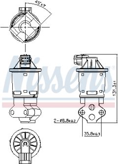 NISSENS 98354 — Supapă EGR