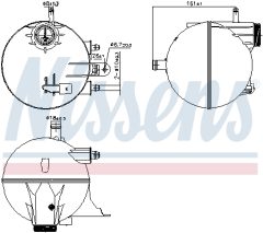 NISSENS 996295 — Расширительный бачок