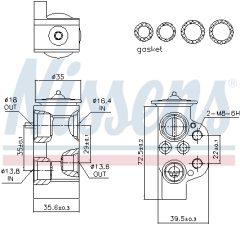 NISSENS 999220 — Расширительный клапан кондиционера