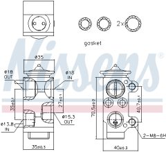 NISSENS 999221 — Расширительный клапан кондиционера