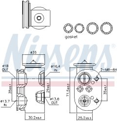 NISSENS 999229 — Расширительный клапан кондиционера