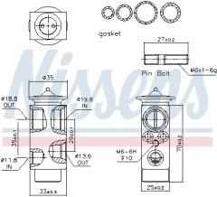 NISSENS 999233 — Расширительный клапан кондиционера