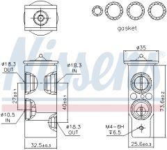 NISSENS 999249 — Расширительный клапан кондиционера