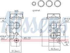 NISSENS 999261 — Расширительный клапан кондиционера