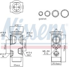 NISSENS 999312 — Supapă de expansiune aer condiționat