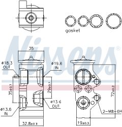 NISSENS 999313 — Расширительный клапан кондиционера