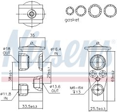 NISSENS 999315 — Расширительный клапан кондиционера