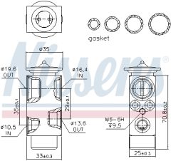 NISSENS 999322 — Расширительный клапан кондиционера