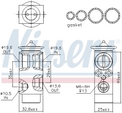 NISSENS 999323 — Расширительный клапан кондиционера