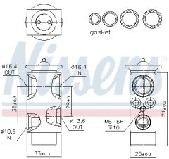 NISSENS 999326 — Расширительный клапан кондиционера