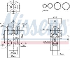 NISSENS 999329 — Supapă de expansiune aer condiționat