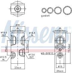 NISSENS 999350 — Расширительный клапан кондиционера