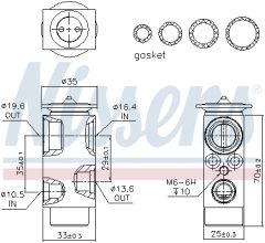 NISSENS 999352 — Расширительный клапан кондиционера