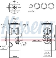 NISSENS 999353 — Расширительный клапан кондиционера