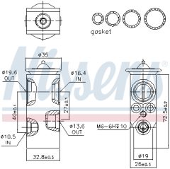 NISSENS 999355 — Расширительный клапан кондиционера