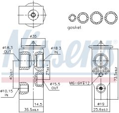 NISSENS 999357 — Расширительный клапан кондиционера