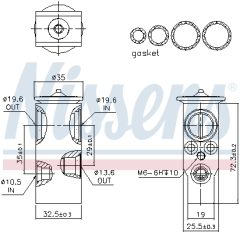 NISSENS 999360 — Расширительный клапан кондиционера