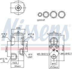 NISSENS 999366 — Расширительный клапан кондиционера