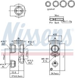 NISSENS 999393 — Supapă de expansiune aer condiționat