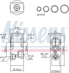 NISSENS 999396 — Supapă de expansiune aer condiționat