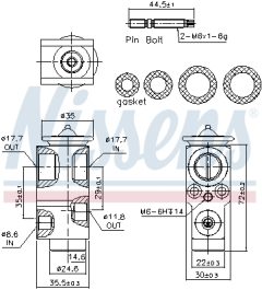 NISSENS 999415 — Supapă de expansiune aer condiționat