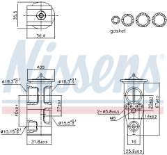 NISSENS 999444 — Расширительный клапан кондиционера