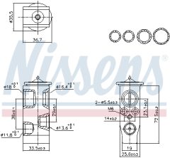 NISSENS 999452 — Расширительный клапан кондиционера