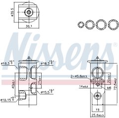NISSENS 999455 — Расширительный клапан кондиционера