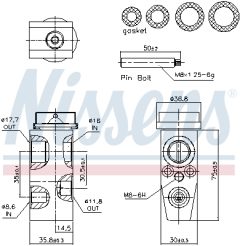 NISSENS 999483 — Supapă de expansiune aer condiționat