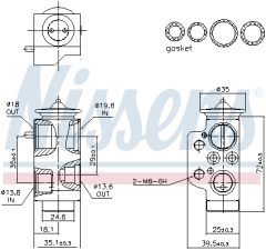 NISSENS 999485 — Supapă de expansiune aer condiționat