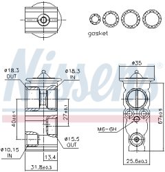 NISSENS 999488 — Расширительный клапан кондиционера