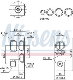 NISSENS 999489 — Supapă de expansiune aer condiționat