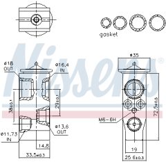 NISSENS 999490 — Supapă de expansiune aer condiționat