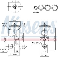 NISSENS 999491 — Supapă de expansiune aer condiționat