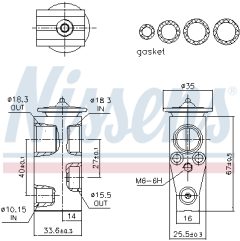 NISSENS 999492 — Supapă de expansiune aer condiționat