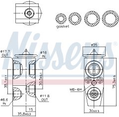 NISSENS 999493 — Supapă de expansiune aer condiționat