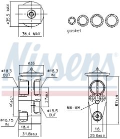 NISSENS 999496 — Supapă de expansiune aer condiționat