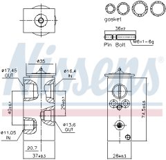 NISSENS 999542 — Supapă de expansiune aer condiționat