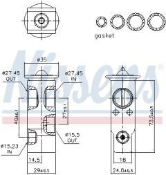 NISSENS 999548 — Расширительный клапан кондиционера