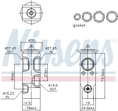 NISSENS 999551 — Supapă de expansiune aer condiționat
