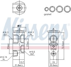 NISSENS 999554 — Supapă de expansiune aer condiționat