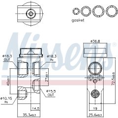 NISSENS 999561 — Расширительный клапан кондиционера