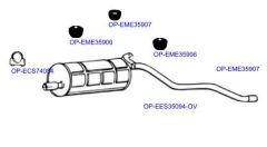OPTIMAL OP-EXSNS120 — Выхлопная система в сборе