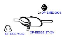 OPTIMAL OP-EXSNS263 — Выхлопная система в сборе