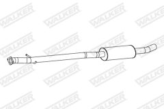 WALKER 24335 — Tobă de eșapament intermediară