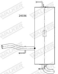 WALKER 24336 — Tobă de eșapament finală