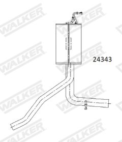 WALKER 24343 — Задний глушитель