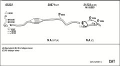 WALKER CIK129574 — Sistem de evacuare complet