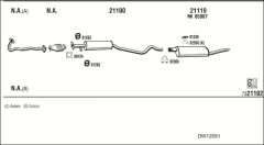 WALKER DW12051 — Sistem de evacuare complet
