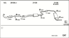 WALKER MA41205 — Выхлопная система в сборе